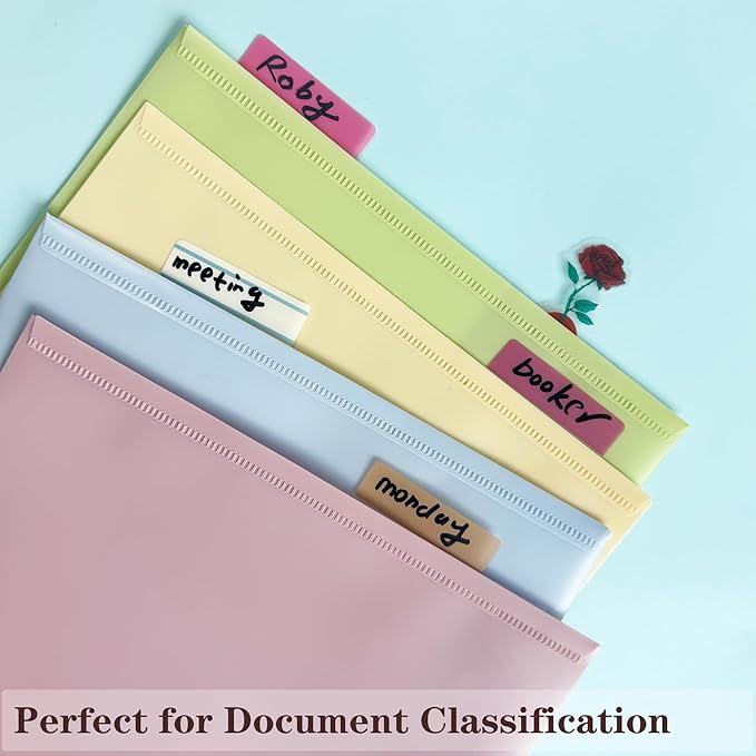 ELII 500 PCS Sticky Index Tabs 2 Inch Book Tabs Page Markers File Tabs Self Adhesive, Labels for Pages Notebooks