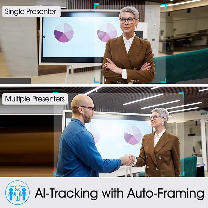 Angetube 4K Webcam with AI Tracking,Remote Control 4K Web Camera/10X Digital Zoom 1080P 60fps Web cam with USB 3.0 HDR/Dual Noise Cancelling Microphones for Video Calls/Meetings/Streaming/Skype/Zoom