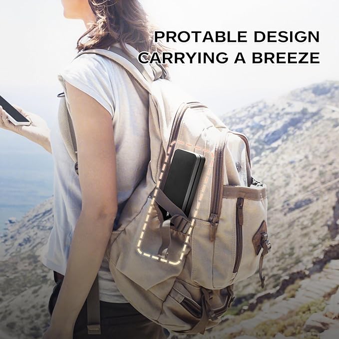 iDPRT Portable-Printer Wireless for Travel, 300DPI Inkless-Thermal-Small-Printer for Home Use, Office, Vehicles, Mobile Bluetooth Printers Supports 8.5" x 11" US Letter&A4&A5 Size, for Phone & PC