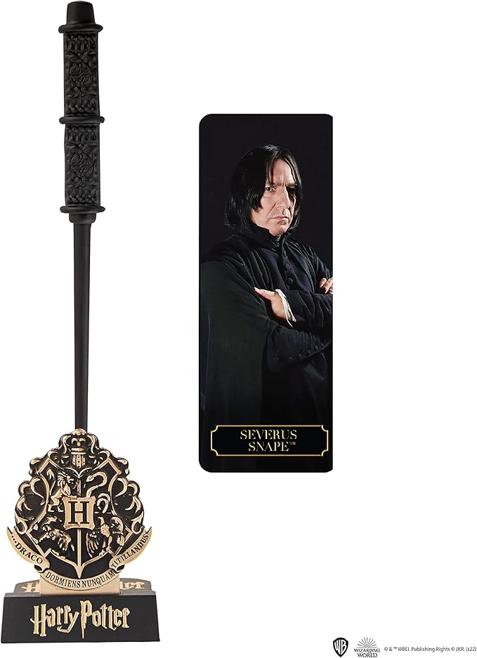 Cinereplicas Harry Potter - Severus Snape Wand Pen with Stand & Lenticular Bookmark - Official License