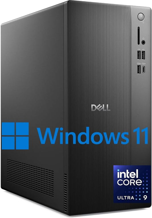 Dell 2025 ECT1250 Business Desktop - Intel Ultra 9-285K, (24 Core Processor 24 Threads), 16GB DDR5 Memory, 512GB PCIe SSD, Ultra-Quiet Design, Dual 4K Monitor Support, Keyboard and Mouse, Windows 11