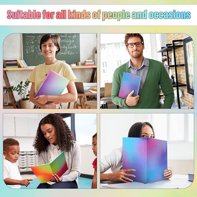 6 Pack Stretchable Book Cover Jumbo Fabric Book Covers Colorful Pattern Print Book Protector Washable Reusable Protective Textbook Cover for Hardcover Textbooks up to 9 x 11 Inch (Lovely Pattern)