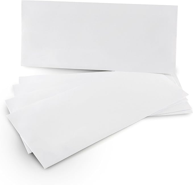 Aimoh #10 Security Tinted Self-Seal Envelopes - No Window - EnveGuard, Size 4-1/8 X 9-1/2 Inches - White - 24 LB - 1 Case - 12 Packs - 1,200 Envelopes (34100-CS)