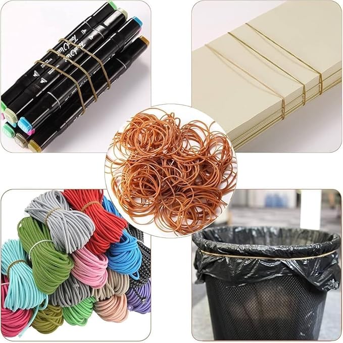 3-1/2" x 1/8'' - Size #33 - Rubber Band Depot - Everyday Rubber Bands, Business Bands - Approximately 820 Per Bag - 1 Pound Bag