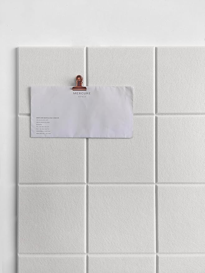 Cork Board 24 x36 Alternative - 6 Pack Felt Wall Tiles with Safe Removable Adhesive Tabs, Cork Boards for Walls Cork Board for Home Office Pin Board Tack Board - Warm White