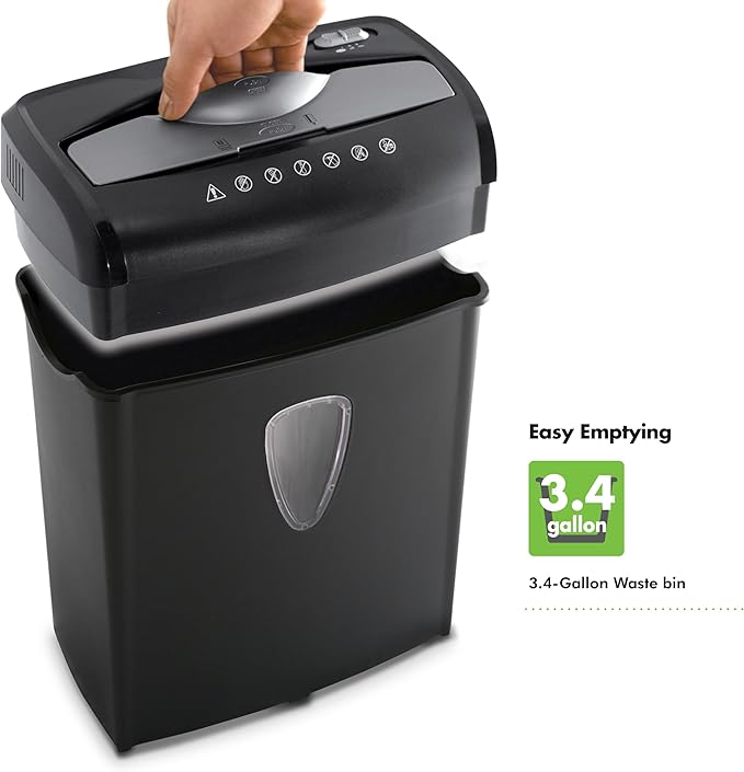 Aurora AU895XA 8-Sheet Professional Cross-Cut Paper and Credit Card Shredder