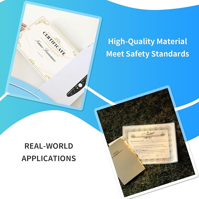 (3 Mil) 200 Pack Laminating Sheets, Thermal Laminating Pouches Holds 8.5 x 11 Inch, 3 Mil Clear Laminator Paper 9 x 11.5 Inch, Letter Size, for Education,Documents, Certificate