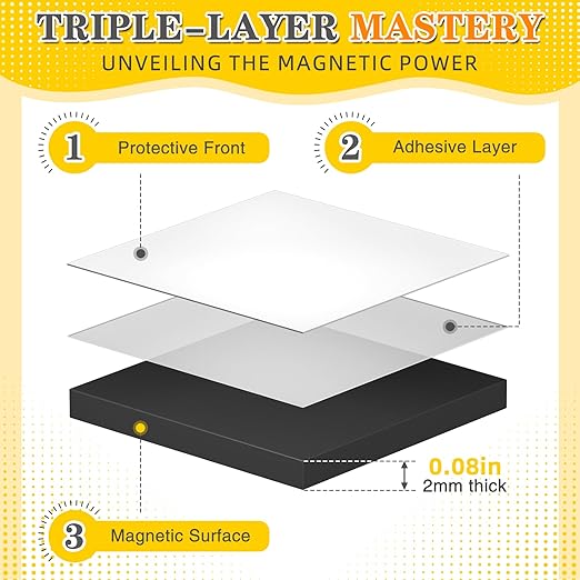 FINDMAG Magnetic Squares, Magnets with Adhesive Backing, Flexible Magnetic Tape for Crafts, Magnetic Strip for DIY Projects, Hanging & Organizing Light Objects, 20 x 20 x 2mm, 140Pcs