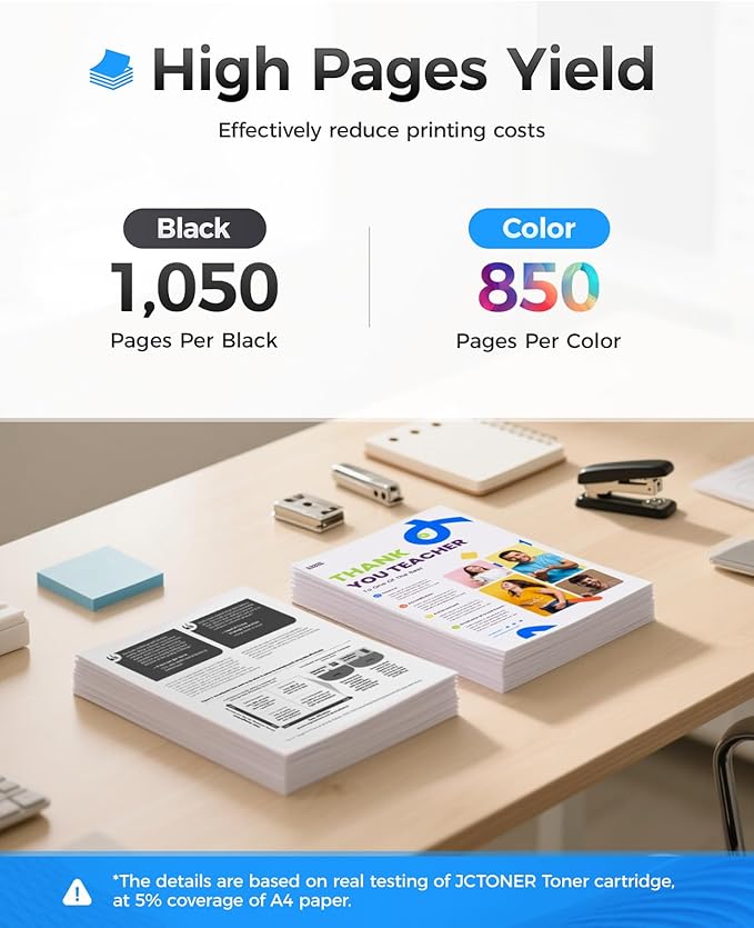 215A Toner Cartridge Set 4-Pack High Yield Replacement for HP 215A W2310A W2311A W2312A W2313A Compatible with HP Color LaserJet Pro MFP M182n M182nw M183fw M155a M155nw Printer Ink Black Magenta Cyan