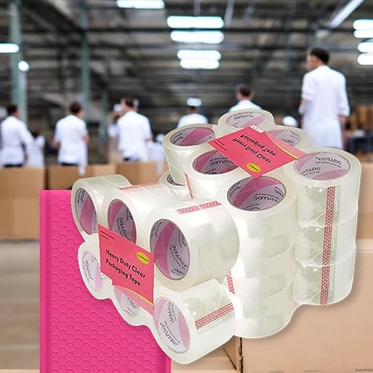 iMBAPrice 3-Inches Clear Packaging Tape, 24 Roll of 110 Yards (24 x 330 Feet) Long 3" Wide Shipping Tape for Box Office Moving Packaging Shipping