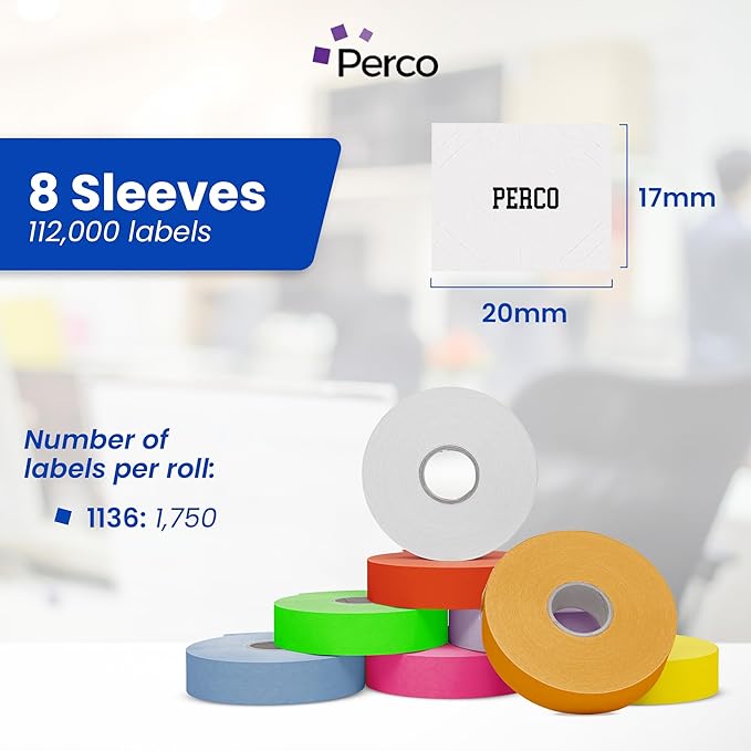 Custom Price and Date Labels for Monarch 1136 Guns - Choose Color, Font and Imprint - 8 Sleeves, 112,000 Labels