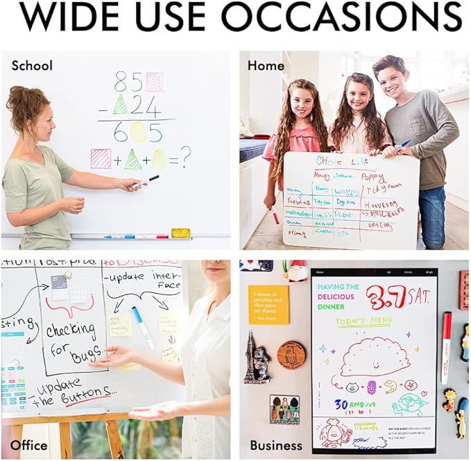 Dry Erase Markers, Shuttle Art 60 Bulk Pack 15 Colors Magnetic Whiteboard Markers with Erase, Fine Point Dry Erase Markers Perfect for Writing on Whiteboards, Glass, Mirror for School Office Home