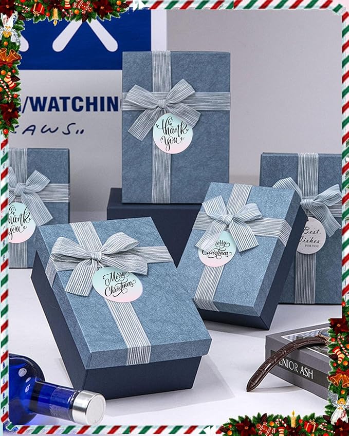 2''×2‘’ Round Circle Thermal Sticker Labels, Self-Adhesive 2 Inch Circle Direct Thermal Labels, Multi-Purpose Sticker Labels for DIY Logo Design,Name Tag,QR Code, 500 Labels/1 Roll, Gradient