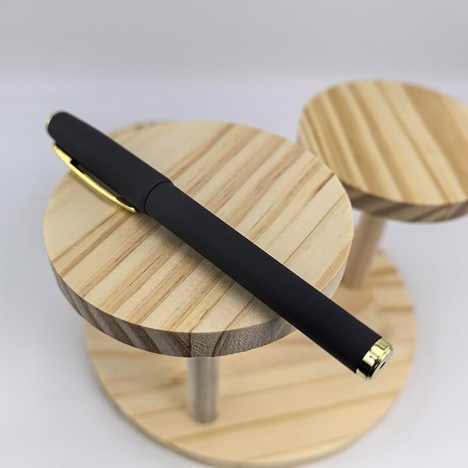 Fengtaiyuan Gel Ink Roller Ball Pens, Black Ink, Ultra Fine 0.38mm, Comfortable Grip, Easy Hold, Writting Pens, Smooth, 18 Count (Black-0.38mm-038P18SS)