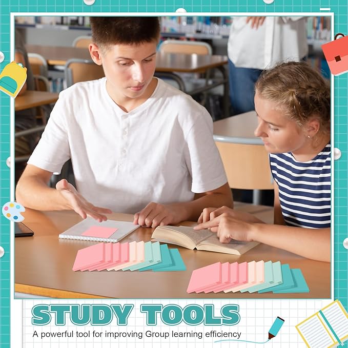 Fainne 24 Pack Sticky Notes Bulk Back to School Supplies Self Stick Note Pads Paper Memo for Office First Day of School Student Teacher Essentials (3x3inch,Fresh Color)