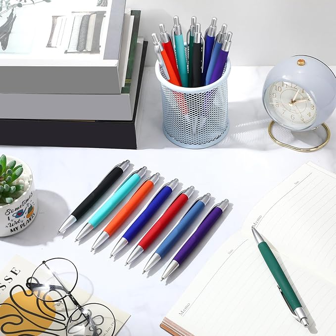120 Pack Ballpoint Pens Bulk Retractable Gel Ink Pens Back to School Supplies 0.7mm Medium Point Black Ink Smooth Writing for School Office Journal Teacher Student Gifts(Colorful)