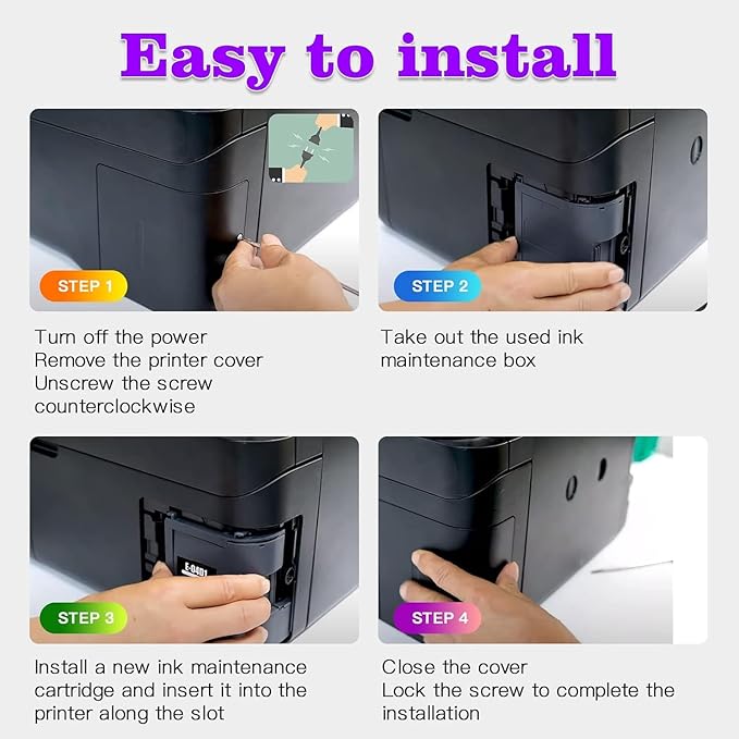 C9345 Ink Maintenance Box Replacement for WF-7840 ET-8550 ET-5850 ET-5880 ET-8500 WF-7820 WF-7310 ET-5800 EC-C7000 ST-C8000 ST-C8090 ET-16650 ET-16600 (C12C934591/PXMB9/C9345, 2 Packs)
