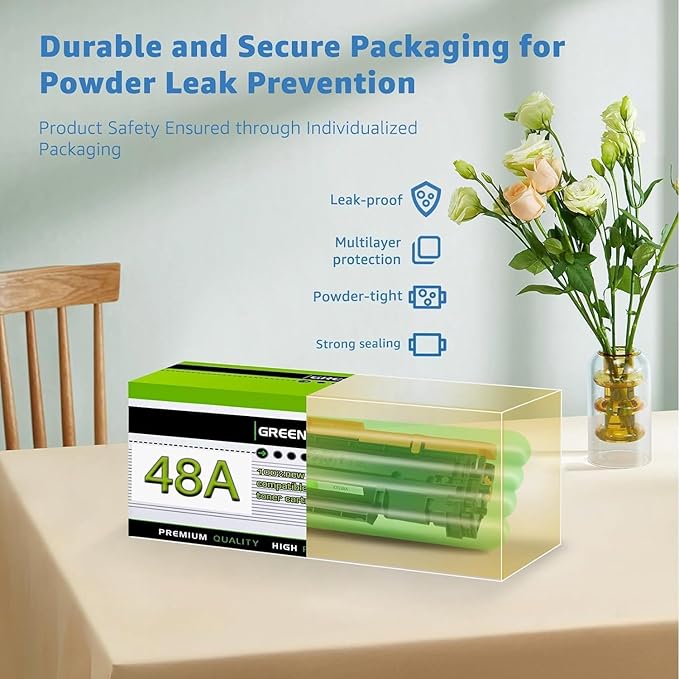 greencycle Compatible 48A Toner Cartridge Replacement for HP 48A CF248A Toner Cartridge for Pro M15w M15a M16w M16a MFP M28w M28a M29w M29a M30w M31w Printer (4 Black)