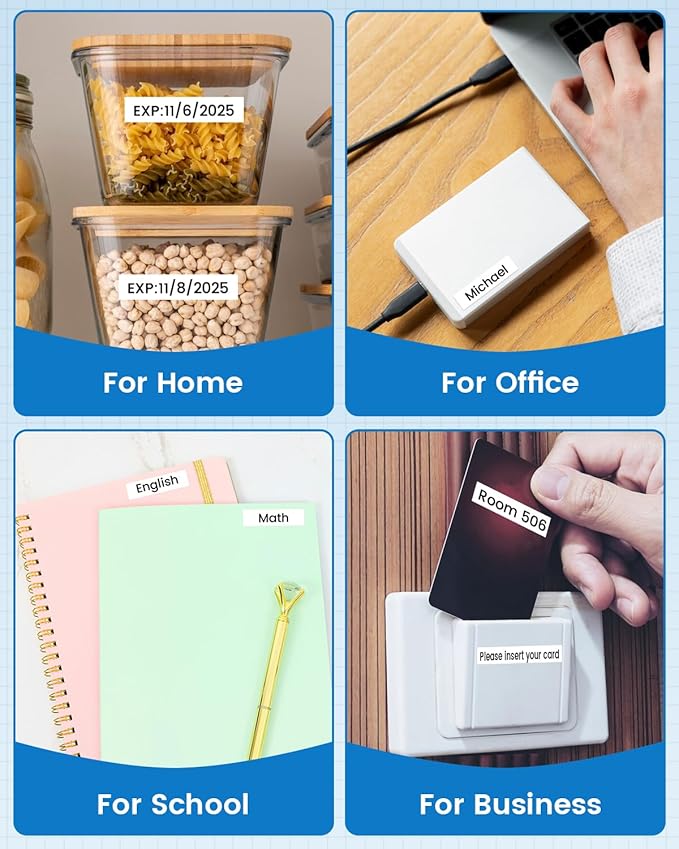 Anycolor Compatible with Brother P Touch Label Tape TZe TZ Tape 12mm 0.47 Laminated White Replace for TZe-231 Label Maker Tape Ptouch PT-D210 PT-D220 PT-H110 PT-D610BT PT-D600 PT-D410 PT-D400, 5pk