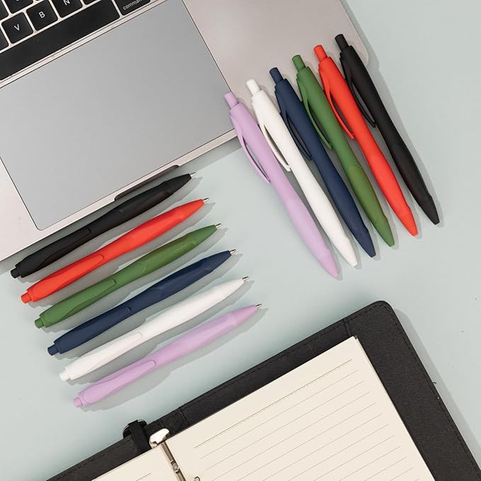 BallPoint Pens, 30 Pack (BLACK Ink),Bulk Pens, Navy Blue Barrel,Click Pens for Office Home and School, Retractable Ballpoint Pens, Medium Point, 1.00MM (Navy Blue)