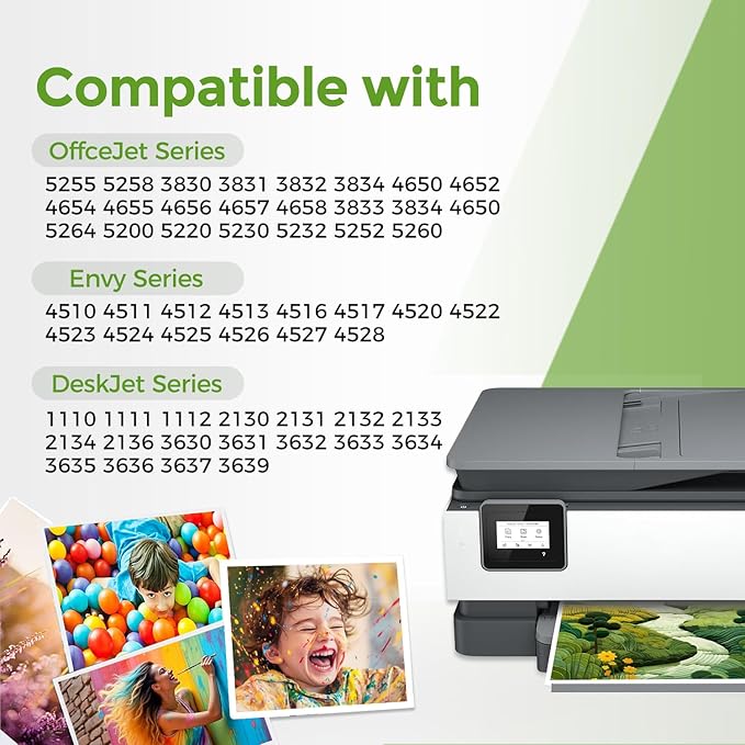 63XL Black Ink Cartridge Replacement for HP 63 HP63 XL 63XL BK Ink for 3830 4650 4652 4655 5200 5252 5255 5258 4520 4512 1112 2132 3630 3632 3631 2130 4510 4654 Printer 2-Pack High Yield Cartridge