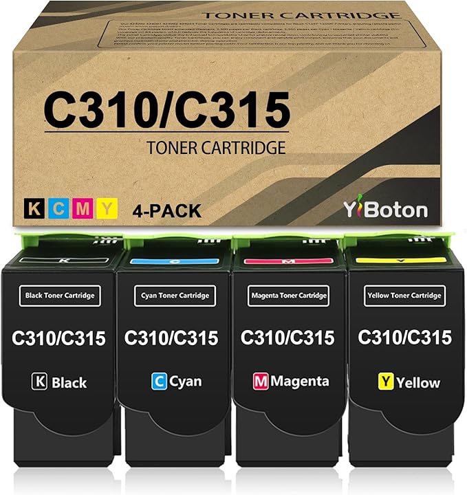 C310/C315 C310 C315 Toner Cartridge Replacement for Xerox 006R04356 006R04357 006R04358 006R04359 Toner Compatible for Xerox C310 C310DNI C310DNIM C315 C315DNI Color Printers (4-Pack)
