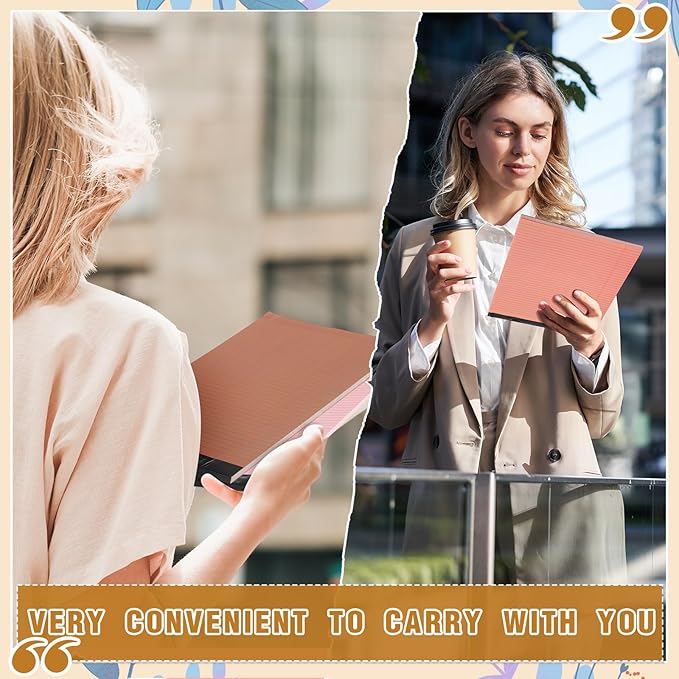 Fuutreo 8 Pcs 8.5'' x 11'' Colored Legal Pad Writing Pads Narrow Ruled 50 Sheets Per Notepad Perforated Writing Notepad Office Supplies for College Office Business (Advanced Grey)