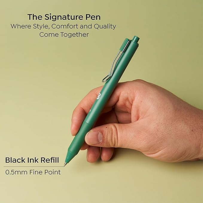 BLIEVE - Gel Pens Black Ink, Matte Finish, Smooth Writing, No Bleed - For Journaling, Bible Notes, Drawing - Cute School Supplies, 8 Pack (Terracotta, Black Ink)