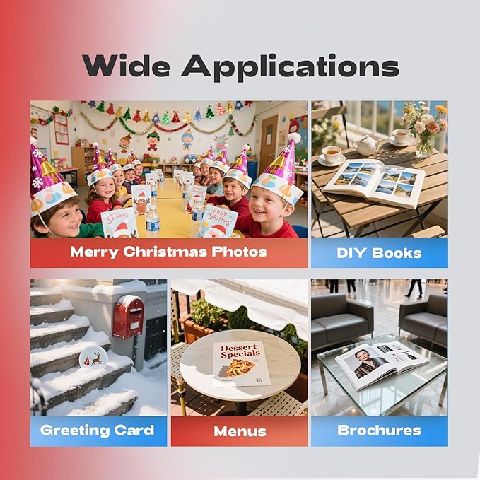 220 Pack Double Sided Photo Paper Glossy Inkjet 8.5x11 32lb 120gsm A4 Letter Size for All Dye Ink Printers