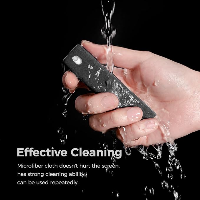 Click Clean Screen Cleaner Kits - 4 All-in-One Screen Cleaner with 4 oz Cleaner Refill, 1 Microfiber Cloth(7.8 x 7.8in), 1 Mini Refill Funnel, and 1 Sprayer - for All Phones, Laptop and Tablet Screens