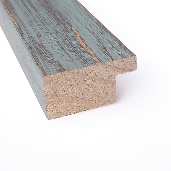 Amanti Art Natural Cork Board for Wall, 26x38 Vision Board with Blue Wood Frame, Large Corkboard Office Decor for Home Organization, Rustic Farmhouse Corkboard Pinboard to display items for home