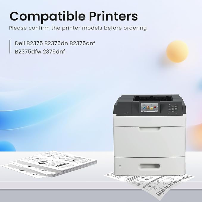 GREENBOX Compatible C7D6F Toner Cartridge Replacement for Dell C7D6F B2375DNF 2375DNF for B2375 B2375DN B2375DNF B2375DFW 2375 C7D6 8PTH4 593-BBBI 593-BBBJ Printer (1 Black, High Yield 10,000 Pages)