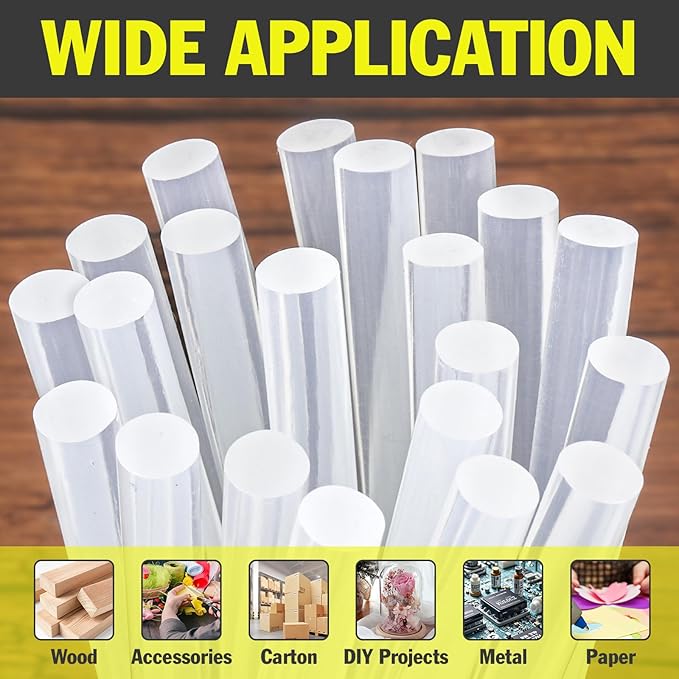 600 Pack Mini Hot Glue Sticks, 4" Long x 0.27" Diameter Glue Sticks for Glue Gun, Perfect Fit for Mini Glue Guns, Widely Used in Wood, Metal, Glass, Plastic, Floral, Fabric, Leather, Foam