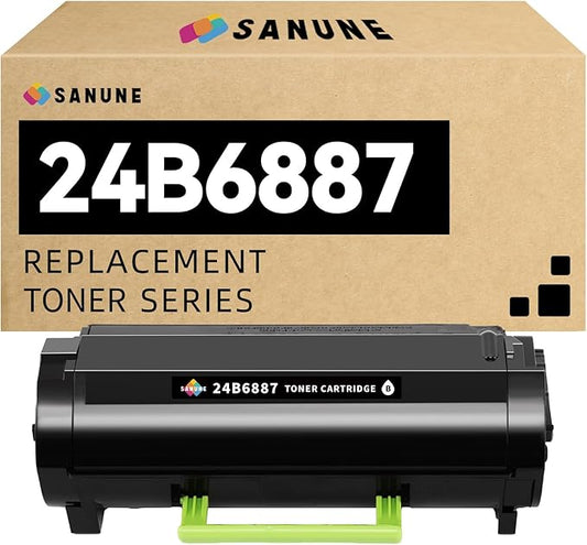 24B6887 M3250 XM3250 Toner Cartridge Black (with Chip) Replacement for Lexmark 24B6887 Toner Cartridges for Lexmark M3250 XM3250 Printer Ink (1 Pack, 21,000 Pages)
