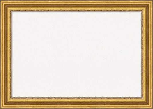 Amanti Art White Cork Board for Wall, 30x42 Vision Board with Gold Frame, Large Corkboard Office Decor for Home Organization, Traditional Corkboard Pinboard to display items for home organization