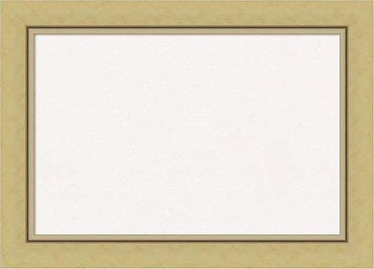 Amanti Art White Cork Board for Wall, 15x21 Vision Board with Gold Frame, Small Corkboard Office Decor for Home Organization, Casual Corkboard Pinboard to Display Items for Home Organization in