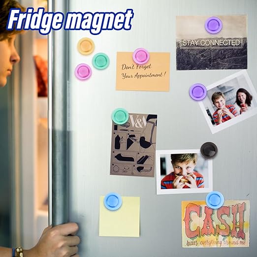 42 Pack Fridge Magnets,30MM Refrigerator Magnet, 7 Colors Colorful Locker Magnets, Strong Small Magnet for Whiteboard, Map, Kitchen, Office
