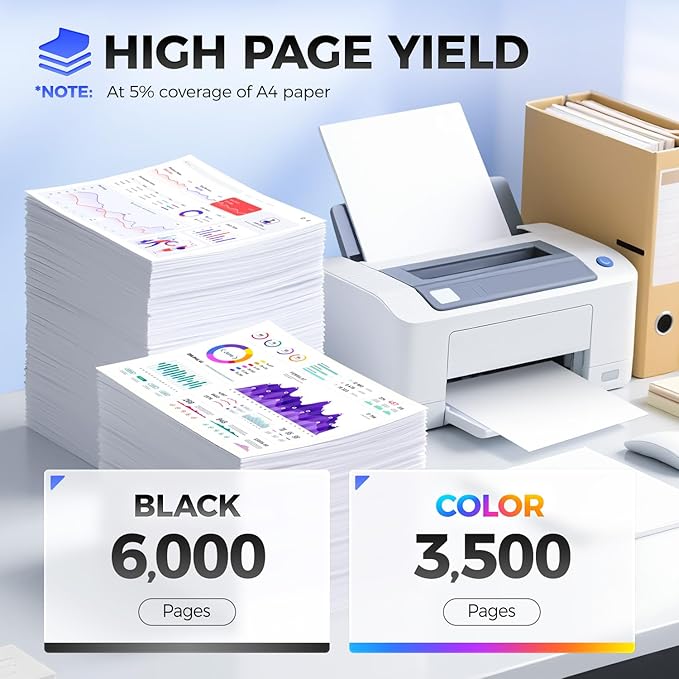 71B1HK0 71B1HC0 71B1HM0 71B1HY0 Toner Cartridge Set 4-Pack Black Cyan Magenta Yellow with chip Replacement Compatible with Lexmark CS417dn CX417de CS517de CX517de Color Laser Printer Ink All-in-One