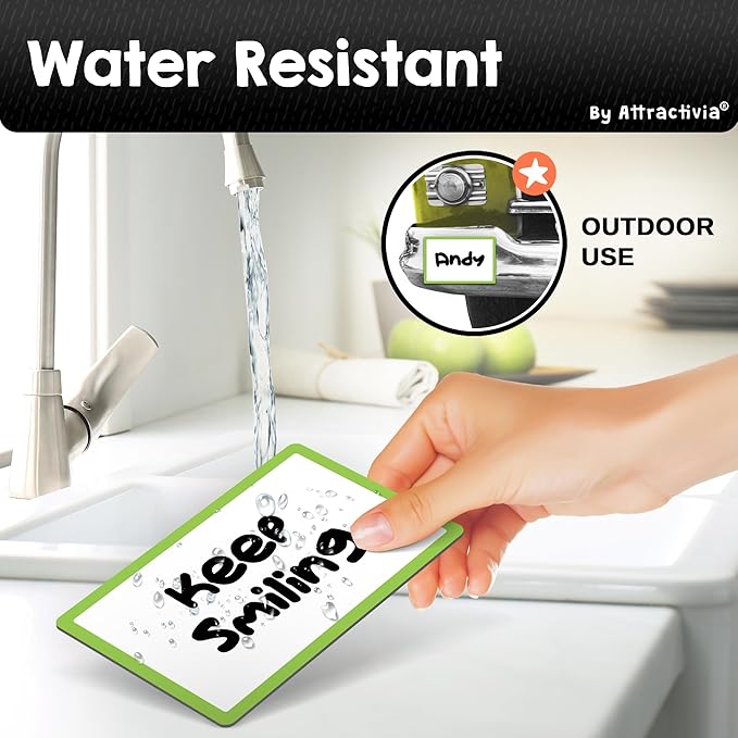 Dry Erase Magnetic Labels 5.6 x 3.7 in, Color Borders, Large Dry Erase Magnets, 36-Pack, Erasable Write-On All-Purpose Labels, for Office, Kanban Boards, Education, Home, Whiteboard