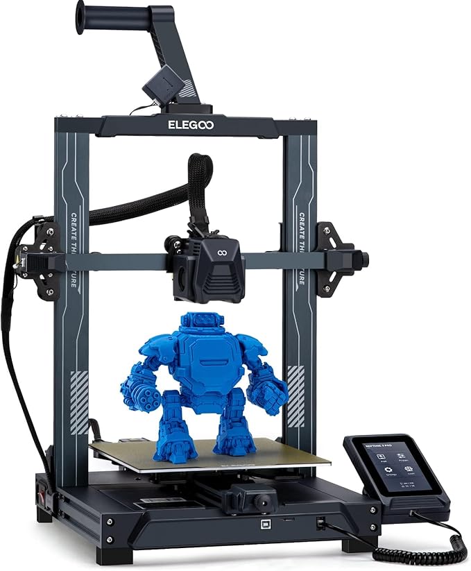 ELEGOO Neptune 3 Pro 3D Printer with Auto Bed Leveling, Dual-Gear Direct Extruder, Dual Lead Screw Drive, Removable Capacitive Screen,8.85x8.85x11in Large Printing Size
