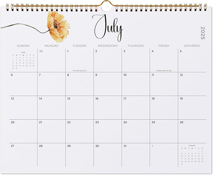 2025 Wall Calendar, Jokotha 18 Monthly Calendar Runs from Jul 2025 to Dec 2026, Home Schooling Planner for Famialy and School, Wirebound,15 x 12 Inches