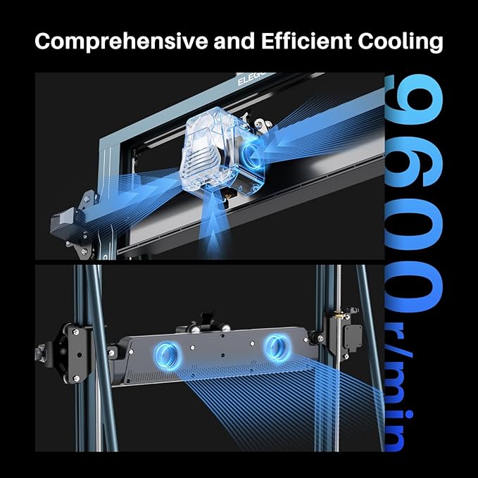 ELEGOO Neptune 4 Max 3D Printer, 500mm/s Fast Printing, Support 300°C Printing, Auto Leveling and Direct Drive Extruder, 420x420x480mm Large Build Volume