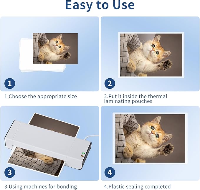 BESTEASY 3 Mil Laminating Sheets, 9" x 11.5" Clear Thermal Laminating Pouches, Plastic Paper for Sealed Letter Size 8.5" x 11", Round Corner 100 Packs