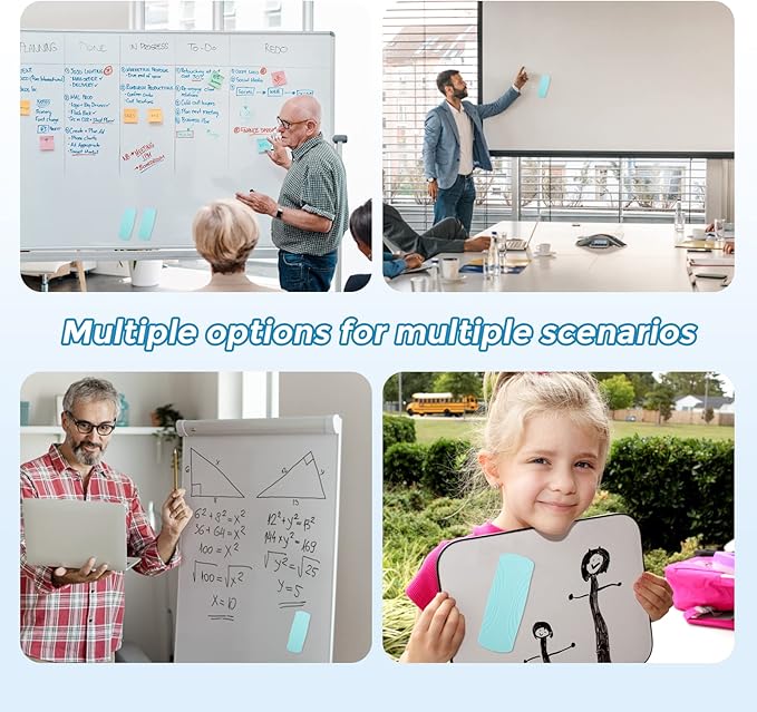 Ddaowanx Whiteboard Eraser, Magnetic Dry Erase Eraser, Glass Board Eraser,School and Office Supplies, Pack of 2 (Pink)