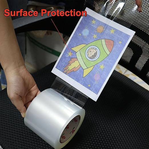 BOMEI PACK 4'' Wide Clear Packing Tape, 4-inch x 110 Yards (330ft), Heavy Duty Industrial Grade Packaging Tape Refills for Box Office Moving, Shipping and Mailing