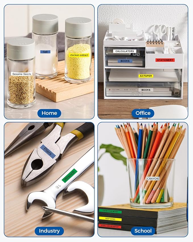 6-Pack TZe TZ Tape 24mm 0.94 Laminated Colored Compatible for Brother P Touch Label Maker Tape 1 Inch Refills for PT-D600 P700 P710BT PT-D610BT PT-P910BT PT-P750W PT-D600VP PT-P900W