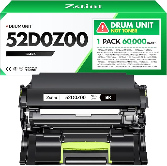 52D0Z00 Imaging Unit (Not Toner) High Yield 1-Pack Replacement for Lexmark 520Z 52D0Z00 Drum Unit Compatible for Lexmark MX812 MX811 MX810 MS812 MX711 MX710 MS810 MS811 Series Laser Printer All-in-One