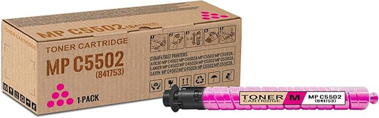 1 Pack MP C5502 Magenta Toner Cartridge | Replacement for Ricoh MP C5502 Work with Aficio MP C4502 C4502A C5502 C5502A LANIER MP C4502 C4502A C5502 C5502A SAVIN MP C4502 C4502A C5502 C5502A | 841753