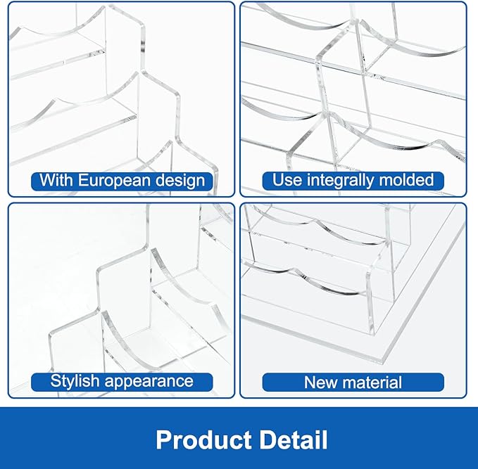 Acrylic Business Card Holder for Desk Multiple Business Card Holders Business Card Organizer Business Card Display Rack Clear Plastic Business Card Stand for Home Office (15 Slots)