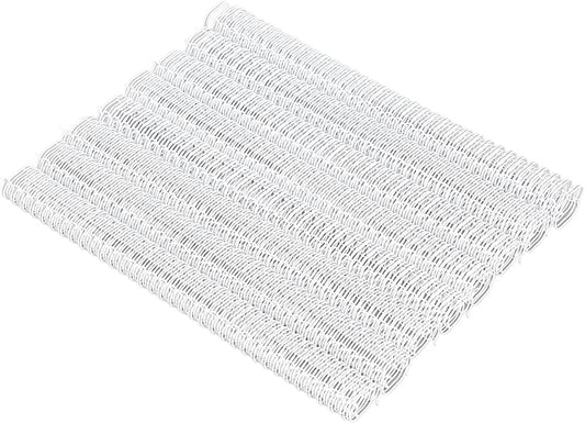 3:1 Pitch Double Loop Binding Wires, YolieraArt 100 Pack Spiral Spine Bindings, 9/16 Inch Wire Twin Binding for Book Binder Machine,Students and Coworkers (120 Sheet Capacity, 100P, White)